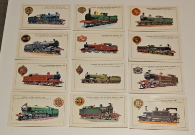 12x Vintage Zug Eisenbahn Postkarten South Eastern London Southend Dover Schottland
