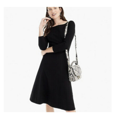 J Crew Women's Black Fit and flare sheath dress stretch ponte H9330 Size 4 $148 | eBay J Crew Women's Black Fit and flare sheath dress stretch ponte H9330 Size 4 $148 | eBay