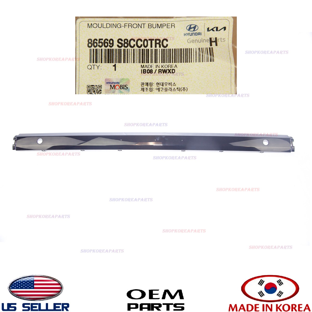 Genuine Front Bumper Centr Molding Trim BLACK ⭐OEM