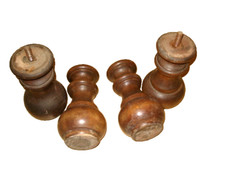 4 Piedi antichi in legno noce per mobile vecchi accessori d'epoca restauro