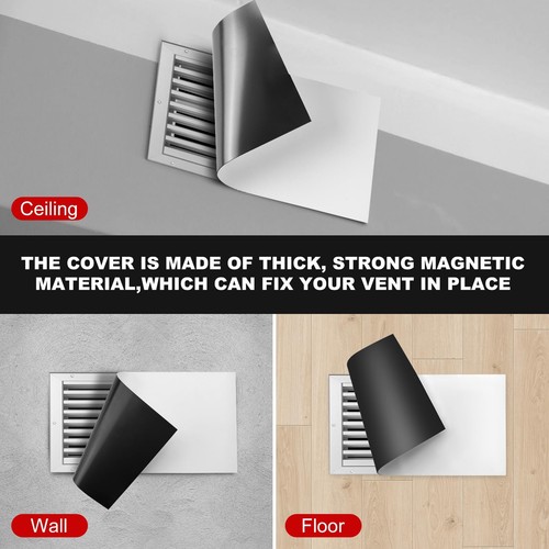 Magnetic Vent Covers 5.5" x 12" 2 Pack Strong Air Vent Covers for Home Floor ... - Picture 5 of 7