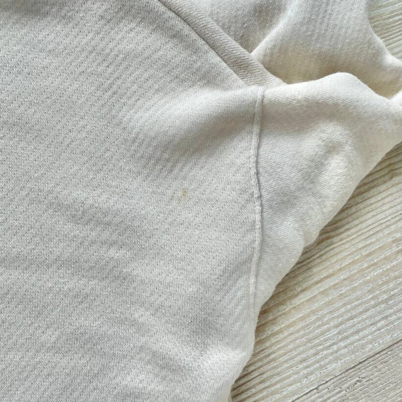 OFF WHITE Felpa con cappuccio MWL Madewell Airterry a righe con maniche Avorio taglia XS
