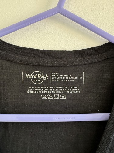 Camiseta Hard Rock Cafe Vienna Negra Mangas Cortas Logotipo Talla Pequeña - Imagen 3 de 6