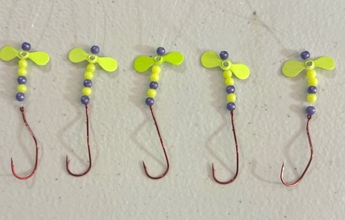 SUZIES SPINNERS-Walleye Crawler Harness Confezione da 5 Ganci a Morte Lenta Può Fly Rigs - Foto 4 di 9