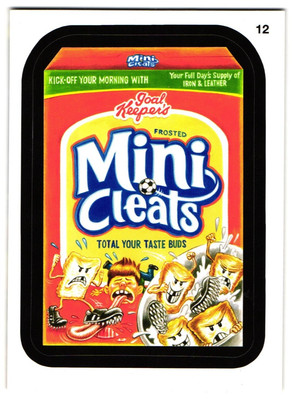 Kellogg's Frosted Mini-Wheats Parody 2014 Wacky Packages Exact Card Shown