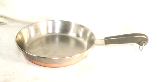 1801 Revere Ware Padella 9" Rivestita in Rame Inox Roma NYU.S.A. Senza coperchio - Foto 2 di 4