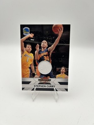 STEPHEN CURRY GAME-WORN JERSEY RELIC #/199 (2nd Year) 2010-11 Panini Threads MEM