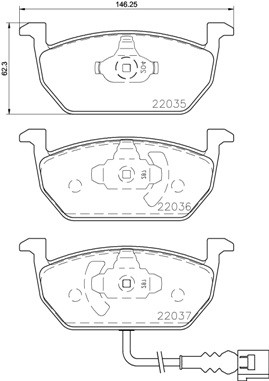 Brembo P 85 137 Bremsbelagsatz, Scheibenbremse For Audi Audi (Faw) Seat Skoda SK-image