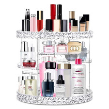 360 Rotating Makeup Organizer Perfume Organizer Clear Cosmetic Storage Display C