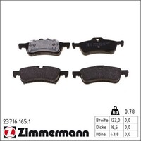 Zimmermann 23716.165.1 Bremsbelagsatz FüR Mini R50 R53 R52