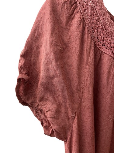 Zara Girls Dress Size 13/14 (164 cm) Soft Collection Pink Lace Trim Boho Style - Picture 12 of 15