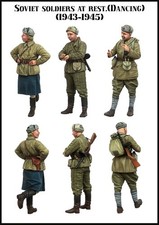 EVOLUTION MINIATURES 1:35 SET EM-35140 WW2 SOVIET SOLDIERS AT REST DANCING 