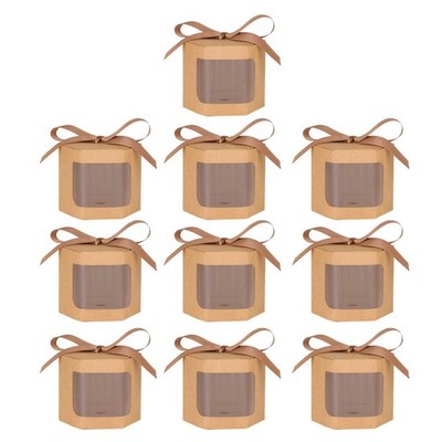 10 Pcs Bakery Boxes with Window Christmas Cookie for Gift Giving