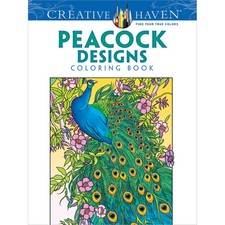 Creative Haven: Peacock Designs Coloring Book-Softcover - B6779966