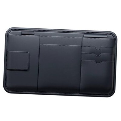 Car Visor Organizer, Multi-Functional Sun Visor Organizer, Black PVC Compact
