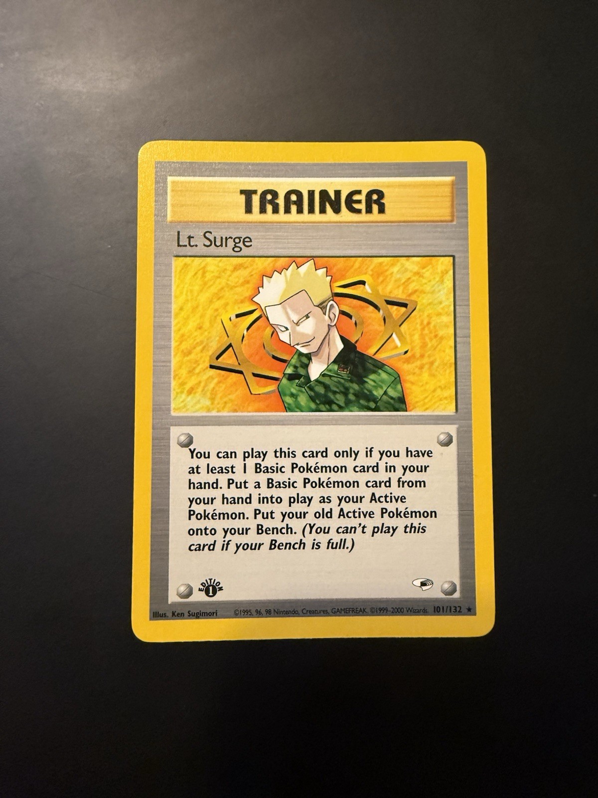 Pokemon TCG Gym Heroes 1st Edition - Lt. Surge #101 Rare M/NM