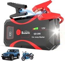Jump Starter, Portable Power Battery Pack 2000A Peak 12V Jump Box for Motorcycle