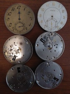 Steampunk 6 Elgin Pocket Watch Movements