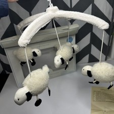 RETIRED 2011 POTTERY BARN KIDS SOFT LAMB NURSERY CRIB MOBILE BIRTH-5 MONTHS