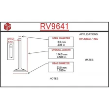 ITM Engine Components RV9641 Engine Intake Valve