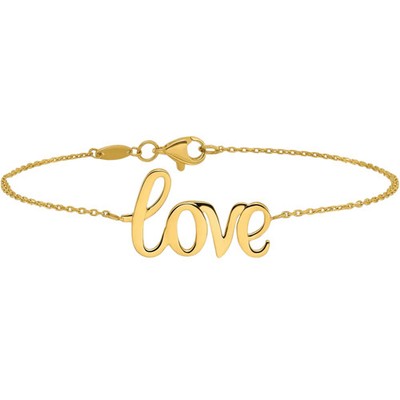 Bettelarmband 10 Karat massiv Gelbgold Liebe