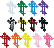 26 PCS Cross Patches Iron On, DIY Chrome Hearts Patches for Clothing Jeans Hats