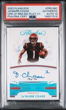 2022 Flawless Ja’Marr Chase 2021 Update Rookie Platinum 1/1 Auto PSA Auto 10!!