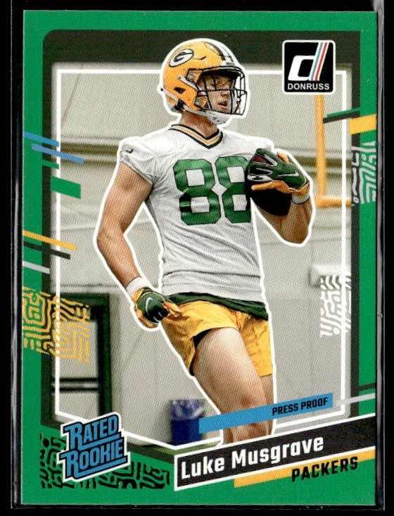 L18,225 - 2023 Donruss Press Proof Green #337 Luke Musgrave RR