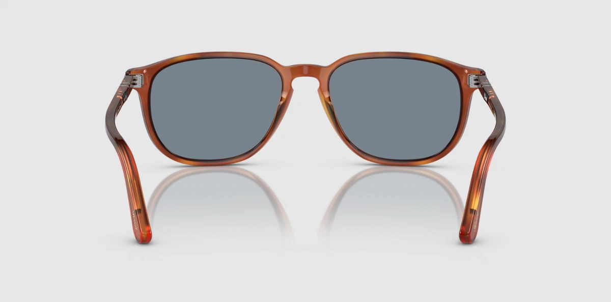 PERSOL PO3019S 96 56 Terra Di Siena Light Blue 55 mm Men's Sunglasses