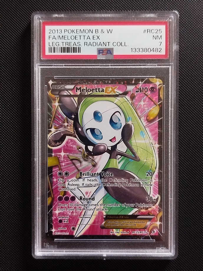 Meloetta EX 2013 Legendary Treasures Radiant Collection RC25/RC25 PSA7 Near Mint