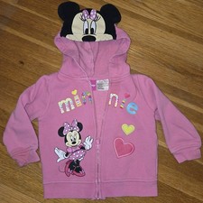 Disney Minnie Mouse Baby Zip Up Jacket With Minnie On The Hood 18 Month