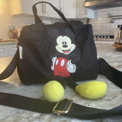 1-ZARA MICKEY MOUSE DISNEY Crossbody BAG RED, BLACK 8  X 8  X 5 1/2  Tote Purse