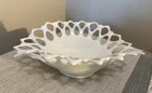 🤍 Vintage Westmoreland Milk Glass Open Lace Bowl 13” Serving Dish W Mark