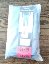 New Kirkland Signature Men’s Commuter Pant Blue UPF 50 Stretch Wick Size 34 X 29