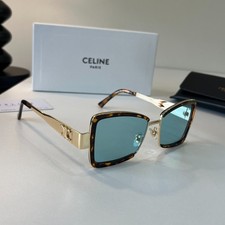 Celine 55mm Havana Gold Triomphe Square Women...