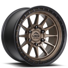 17x9 Lock Off-road Wheels Baja Matte Desert Bronze With Matte Rims 4pcs A1