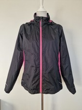 NEU Schwarz Pink Sportjacke Regenjacke Damen Gr. L 42 Crivit Kapuze