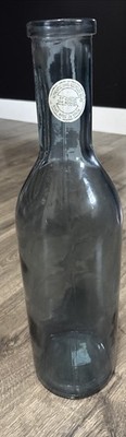 Vidrios San Miguel Teal Glass Vase 19.5'' Tall, Spain Handmade 100% Recycled