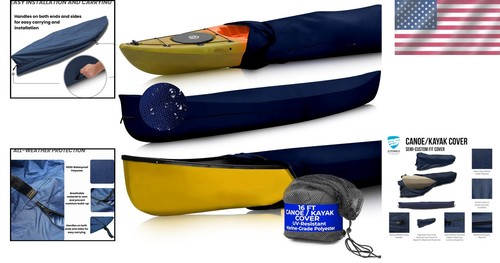 Luxus wasserdichte Kanu & Kajak Abdeckung - Marinequalität UV-Schutz, 9-18 Fuß - Bild 2 von 11