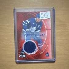 Upper Deck SP Game Used Red Autograph Jersey /99 #153 Morgan Rielly Leafs