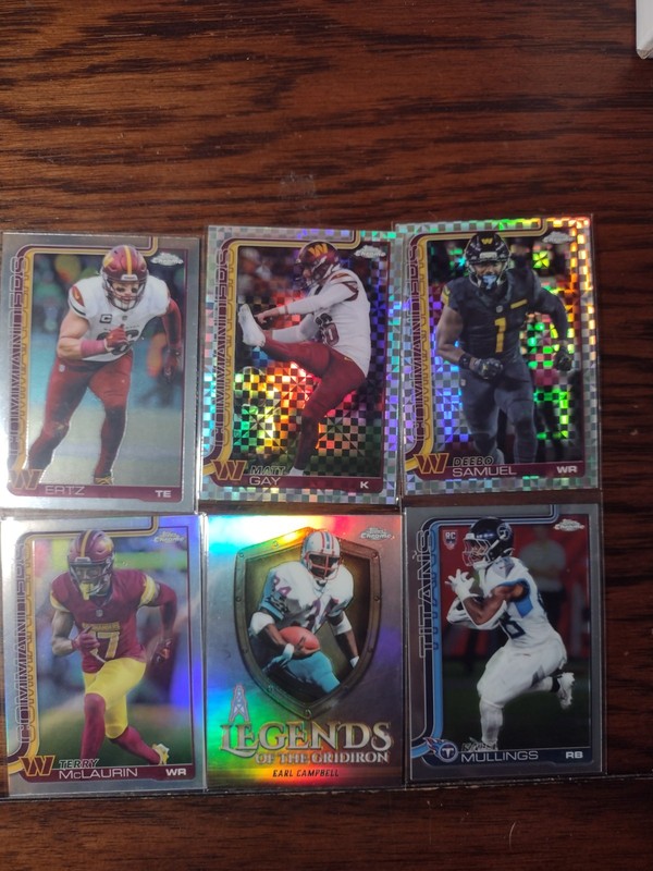 2024-2025 Topps Chrome Football Lot (12 Cards) - Rookies & Refractors - Titans, 