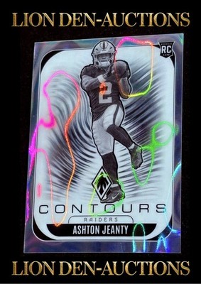 ASHTON JEANTY 2025 PHOENIX CONTOURS SILVER LAVA SP ROOKIE JERSEY MATCH#  002/199