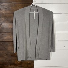 Lululemon merino wool blend Gray Women's Open Pocket Cardigan Size 4