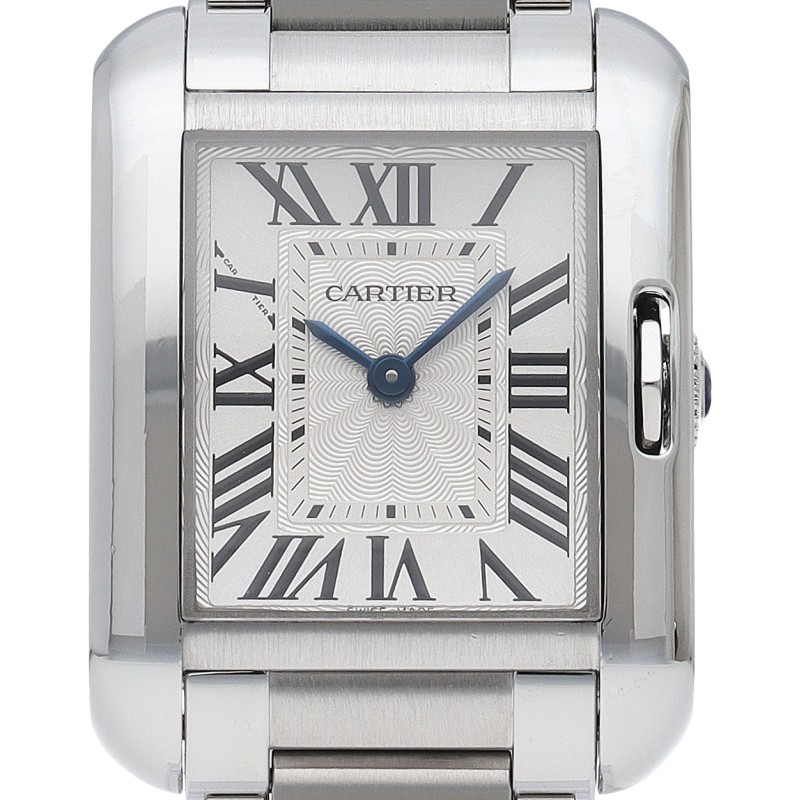 CARTIER Tank Anglaise SM Watch W5310022 Stainless Steel WomenWatch Silver USED