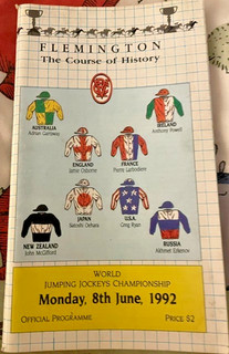 1992 VRC Queens Birthday Racebook OUR POMPEII PALACE REIGN ARK RAJ RED GLOW