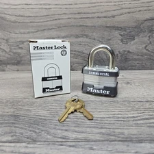 Master Lock No 1 Commercial Laminated Padlock 2 Keys Keyed Alike 2258 New