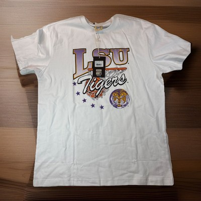 19Nine Sz LARGE LSU Tigers Louisiana St Basketball Retro Style Graphic Tee Mens
