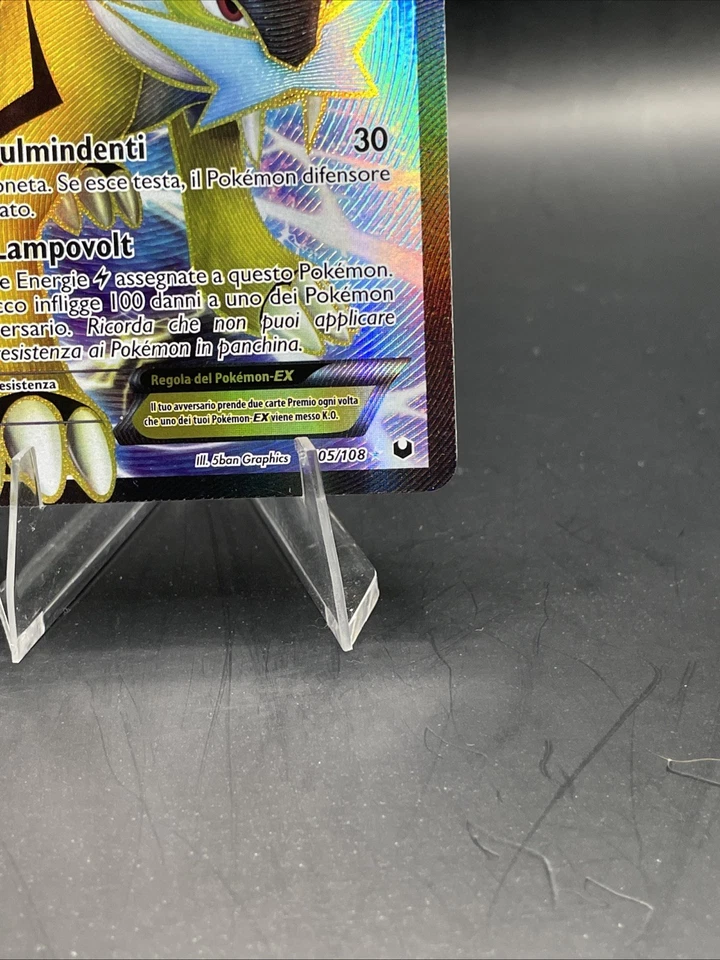 Pokémon TCG Raikou EX Full Art Ultra Rare Holo Card 105/108 - (Italian) NM - Image 4 of 4