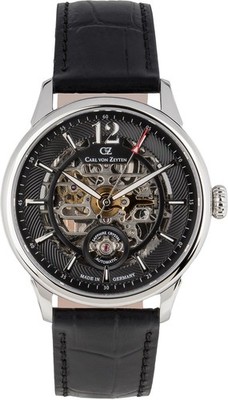 Carl von Zeyten CVZ0080BKS Schramberg Automatic silver black Men's Watch NEW