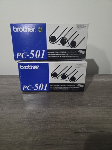 Lot of 2 New Fax Cartridge For Brother PC-501 Use With Brother FAX-575 FAX575